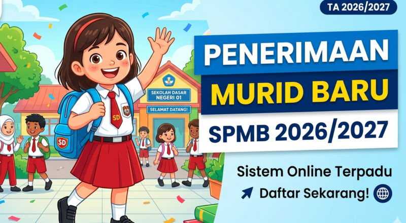 Sistem Penerimaan Murid Baru Tahun Ajaran 2026/2027. Simak Infonya di sini