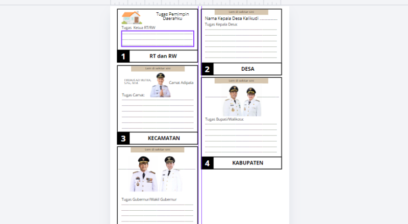 LKPD IPAS Kelas 3 Tugas Pemimpin di Daerahku desain dengan canva